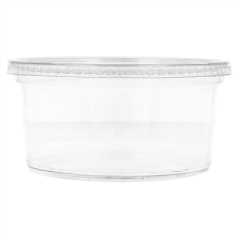 Image POTS TRAITEUR + COUVERCLES 500 ML Ø11,7x7,5 CM TRANSPARENT PET (250 UNITÉ) #3