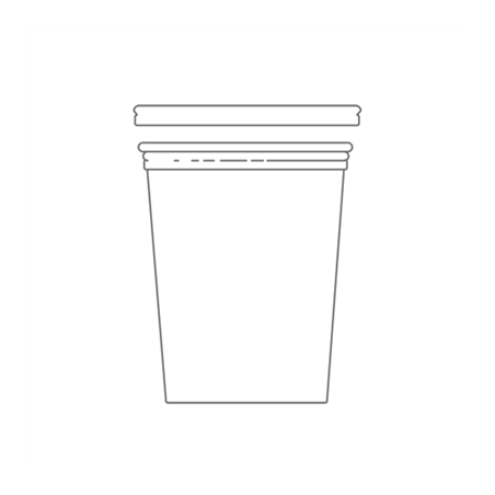 Image POTS TRAITEUR + COUVERCLES 1 L Ø11,7x14 CM TRANSPARENT PET (250 UNITÉ) #1