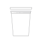 Image POTS TRAITEUR + COUVERCLES 1 L Ø11,7x14 CM TRANSPARENT PET (250 UNITÉ) #1