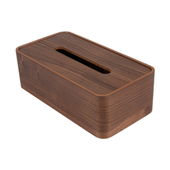 Image DISTRIBUTEUR MOUCHOIRS 26,5x14x8,5 CM MARRON BOIS (1 UNITÉ) #1