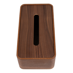 Image DISTRIBUTEUR MOUCHOIRS  26,5x14x8,5 CM MARRON BOIS (1 UNITÉ) #3