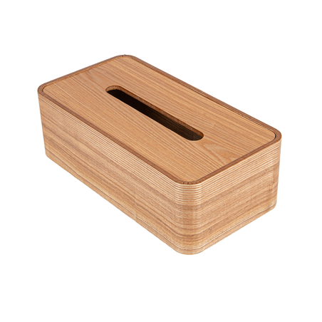 Image DISTRIBUTEUR MOUCHOIRS  26,5x14x8,5 CM NATUREL BOIS (1 UNITÉ) #1