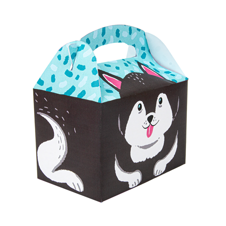 Image BOÎTES MENU ENFANT "HUSKY"  320 G/M2 15,5x10,5x17,5 CM QUADRICHROMIE CARTON (300 UNITÉ) #1