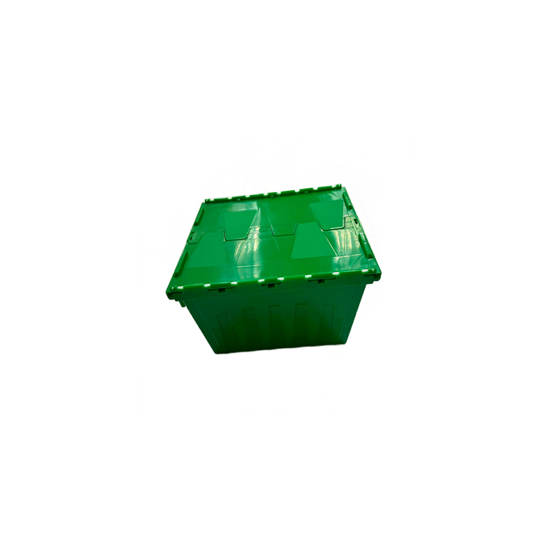 RÉCIPIENT EMBOÎTABLE AVEC COUVERCLE INTÉGRÉ 55 L 60x40x31,7 CM VERT PP (1 UNITÉ)