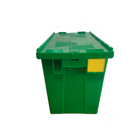 Image RÉCIPIENT EMBOÎTABLE AVEC COUVERCLE INTÉGRÉ 65 L 60x40x35,5 CM VERT PP (1 UNITÉ) #1