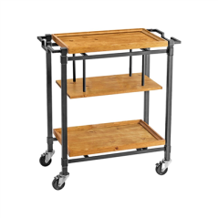 Image CHARIOT DE SERVICE 'ARROW'  91,4x44,5x99 CM NATUREL BOIS (1 UNITÉ) #1