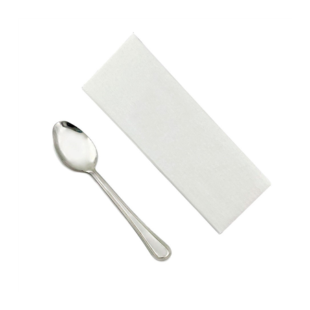 Image CUILLÈRES  15,5 CM ARGENTE INOX (100 UNITÉ) #1