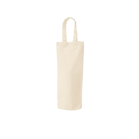 Image SACS RÉUTILISABLES 1 BOUTEILLE  140 G/M2 14x32 CM BEIGE COTON (25 UNITÉ) #1