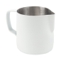 Image POT À LAIT SANS COUVERCLE 350 ML 12x7x9 CM BLANC INOX (1 UNITÉ) #1