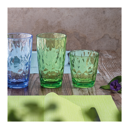 GOBELETS 305 ML Ø 8,4/6,3x9,2 CM VERT POLYCARBONATE (12 UNITÉ)