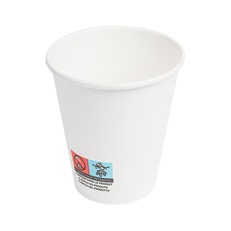 Image GOBELETS VENDING BOISSONS CHAUDES 1 PAROI 150 ML 210 + 18 PE G/M2 Ø7,1/4,6x7,9 CM BLANC CARTON (1000 UNITÉ) #1