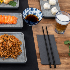 Image BAGUETTES CHINOISES 'ASAMI WARE'  27 CM NOIR MÉLAMINE (20 UNITÉ) #6