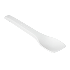 Image PETITES CUILLÈRES À GLACES EN SACHET  10 CM BLANC CPLA (500 UNITÉ) #3