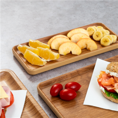 Image PLATEAUX RECTANGULAIRES 'ASAMI WARE'  28,5x12x2 CM COMPARAISON BOIS MÉLAMINE (4 UNITÉ) #4