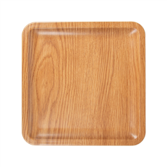 Image ASSIETTES PLATES CARRÉES 'ASAMI WARE'  23x23x2,2 CM COMPARAISON BOIS MÉLAMINE (4 UNITÉ) #3