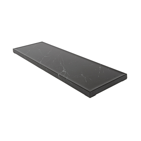 Image PLATEAU POUR BUFFET 'ASAMI WARE'  53x16,2x1,7 CM IMITATION MARBRE NOIR MÉLAMINE (1 UNITÉ) #1