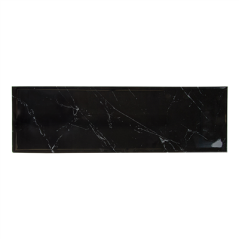 Image PLATEAU POUR BUFFET 'ASAMI WARE'  53x16,2x1,7 CM IMITATION MARBRE NOIR MÉLAMINE (1 UNITÉ) #3