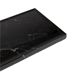 Image PLATEAU POUR BUFFET 'ASAMI WARE'  53x16,2x1,7 CM IMITATION MARBRE NOIR MÉLAMINE (1 UNITÉ) #4