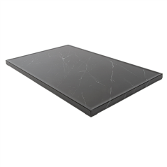 Image PLATEAU POUR BUFFET 'ASAMI WARE'  53x32,5x1,7 CM IMITATION MARBRE NOIR MÉLAMINE (1 UNITÉ) #1