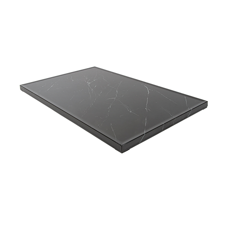 Image PLATEAU POUR BUFFET 'ASAMI WARE'  53x32,5x1,7 CM IMITATION MARBRE NOIR MÉLAMINE (1 UNITÉ) #1