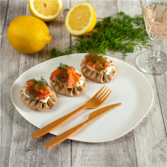 COUTEAUX 'PREMIUM' 17,3 CM NATUREL FIBRE DE BOIS (140 UNITÉ)