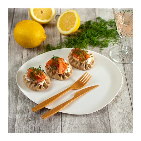 COUTEAUX 'PREMIUM'  17,3 CM NATUREL FIBRE DE BOIS (140 UNITÉ)