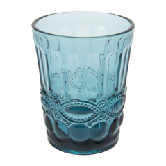 Image GOBELETS VINTAGE 'WAKI GLASS' 250 ML Ø8x10 CM BLEU VERRE (6 UNITÉ) #1