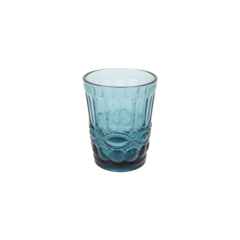 GOBELETS VINTAGE 'WAKI GLASS' 250 ML Ø8x10 CM BLEU VERRE (6 UNITÉ) GOBELETS VINTAGE 'WAKI GLASS' 250 ML Ø8x10 CM BLEU VERRE (6 UNITÉ)