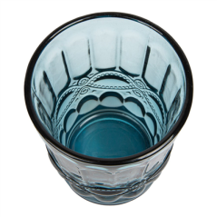 Image GOBELETS VINTAGE 'WAKI GLASS' 250 ML Ø8x10 CM BLEU VERRE (6 UNITÉ) #3