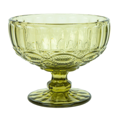 Image COUPES À DESSERTS VINTAGE 'WAKI GLASS' 380 ML Ø12x10.5 CM VERT VERRE (6 UNITÉ) #1