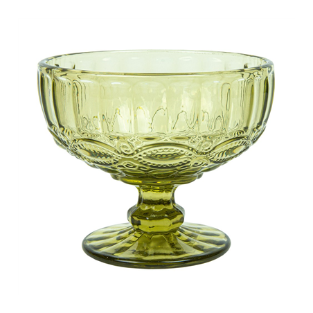 Image COUPES À DESSERTS VINTAGE 'WAKI GLASS' 380 ML Ø12x10.5 CM VERT VERRE (6 UNITÉ) #1