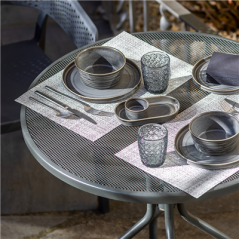 GOBELETS 'WAKI GLASS' 300 ML Ø8,2x10 CM GRIS VERRE (6 UNITÉ)