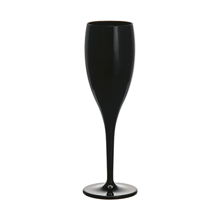 Image FLÛTES CHAMPAGNE 130 ML Ø 5,2/6,2x19,1 CM NOIR POLYCARBONATE (12 UNITÉ) #1