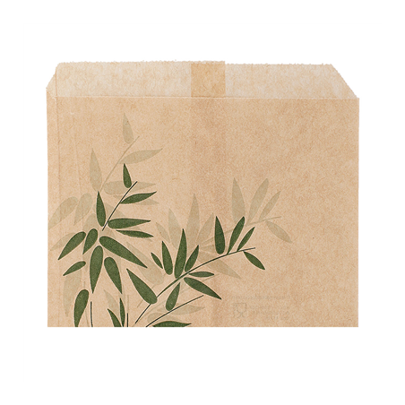 Image SACHET POUR FRITURES 'FEEL GREEN' 32 G/M2 12x9 CM NATUREL PARCH.INGRAISSABLE (1000 UNITÉ) #1