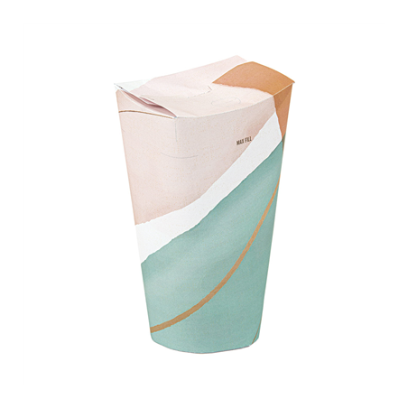 Image GOBELETS "PUSH PACK" 'COMPOSTABLE' 480 ML 310 G/M2 8,5x14 CM BLANC CARTON (1000 UNITÉ) #1