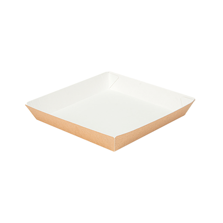 Image ASSIETTES 'THEPACK' 245 G/M2 18x18x2,9 CM NATUREL CARTON ONDULÉ NANO-MICRO (400 UNITÉ) #1