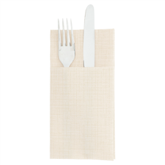 Image SERVIETTES KANGOUROU 'DRY COTTON' 55 G/M2 40x40 CM SABLE AIRLAID (700 UNITÉ) #1