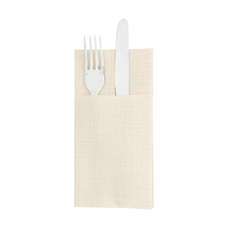 Image SERVIETTES KANGOUROU 'DRY COTTON' 55 G/M2 40x40 CM SABLE AIRLAID (700 UNITÉ) #1