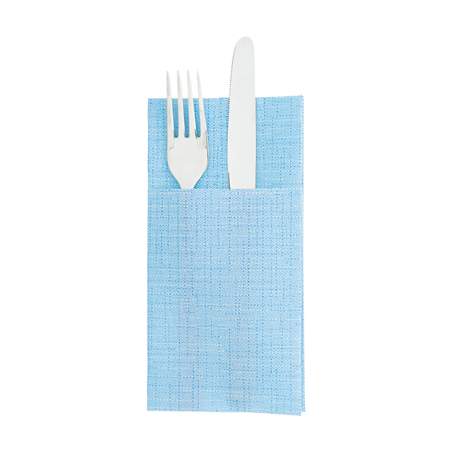 Image SERVIETTES KANGOUROU 'DRY COTTON' 55 G/M2 40x40 CM TURQUOISE AIRLAID (700 UNITÉ) #1