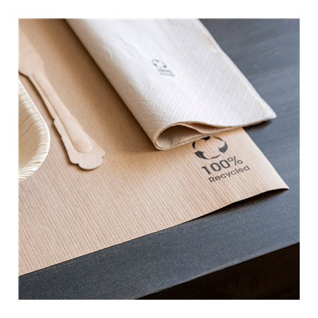 SETS DE TABLE XL - RECYCLÉS  80 G/M2 35x50 CM NATUREL PAPIER (1000 UNITÉ)