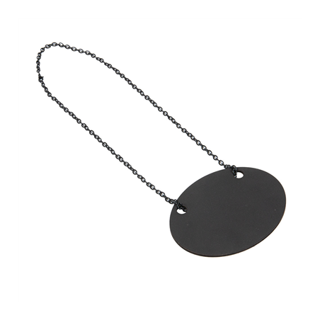 Image ARDOISE AVEC CHAÎNE  Ø 10.3x7.9 CM NOIR PIZARRA+METAL (1 UNITÉ) #1