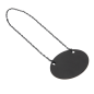 Image ARDOISE AVEC CHAÎNE  Ø 10.3x7.9 CM NOIR PIZARRA+METAL (1 UNITÉ) #1