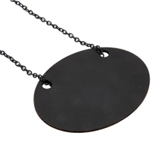 Image ARDOISE AVEC CHAÎNE  Ø 10.3x7.9 CM NOIR PIZARRA+METAL (1 UNITÉ) #3