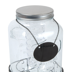 Image ARDOISE AVEC CHAÎNE  Ø 10.3x7.9 CM NOIR PIZARRA+METAL (1 UNITÉ) #4