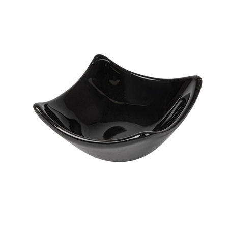 Image ASSIETTES CARRÉES 'AKALA'  7,6x7,6x3,4 CM NOIR PORCELAINE (12 UNITÉ) #1