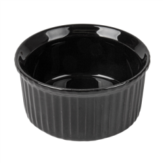 Image RAMEQUINS 120 ML Ø 7,8x3,7 CM NOIR PORCELAINE (12 UNITÉ) #1