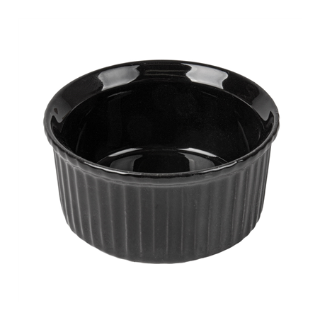 Image RAMEQUINS 120 ML Ø 7,8x3,7 CM NOIR PORCELAINE (12 UNITÉ) #1