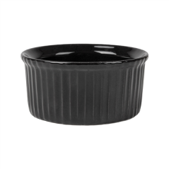 RAMEQUINS 120 ML Ø 7,8x3,7 CM NOIR PORCELAINE (12 UNITÉ)