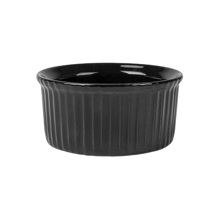 RAMEQUINS 120 ML Ø 7,8x3,7 CM NOIR PORCELAINE (12 UNITÉ)