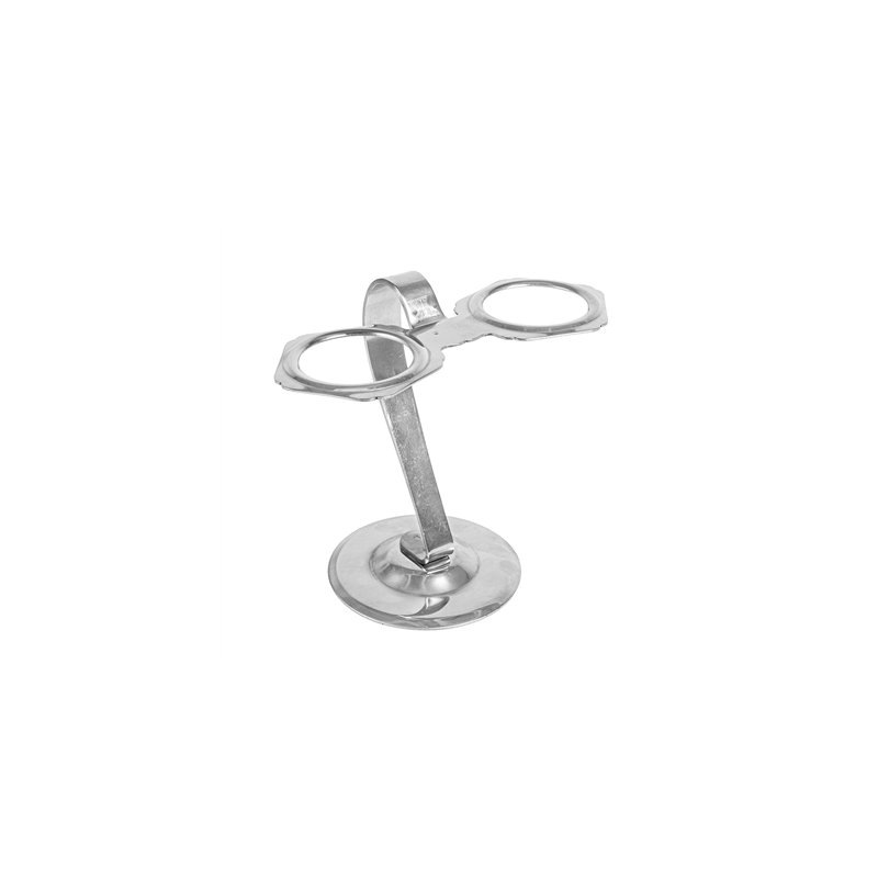 SUPPORT POUR 2 CORNETS À GLACE 11x7,5 CM ARGENTE INOX (1 UNITÉ) SUPPORT POUR 2 CORNETS À GLACE 11x7,5 CM ARGENTE INOX (1 UNITÉ)